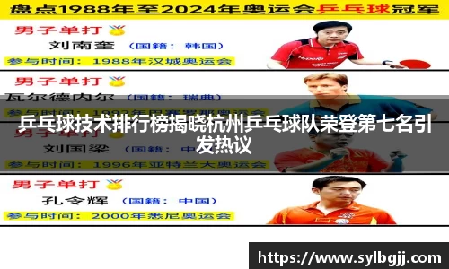 乒乓球技术排行榜揭晓杭州乒乓球队荣登第七名引发热议