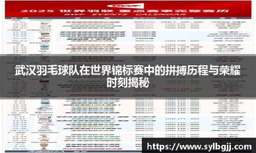 武汉羽毛球队在世界锦标赛中的拼搏历程与荣耀时刻揭秘
